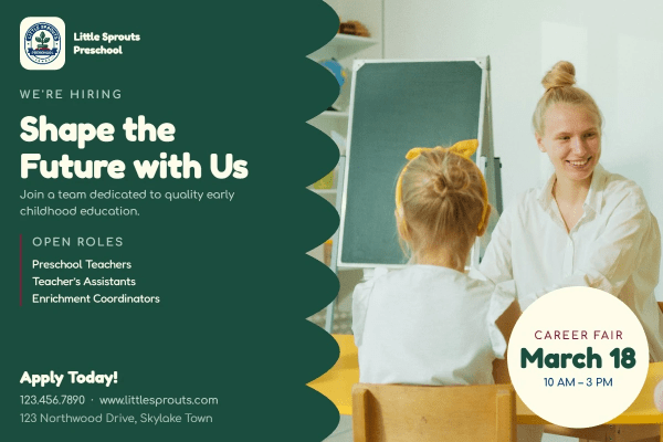 Now Hiring Preschool