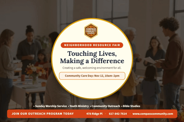 Outreach Church Postcard Template 