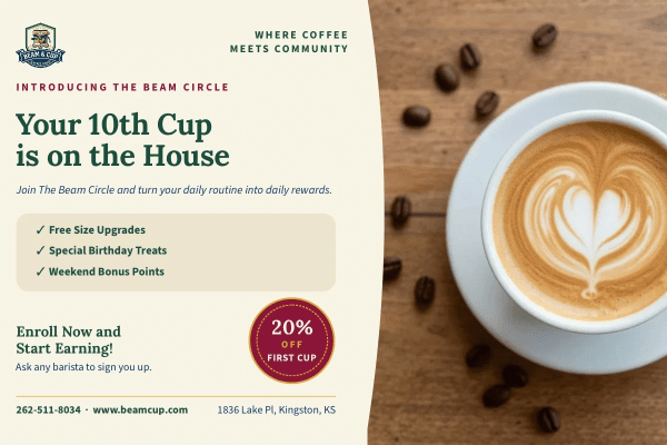 Rewards Program Coffee Shop