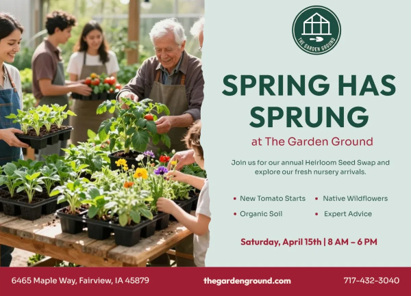 Seasonal Hours & Events Greenhouse