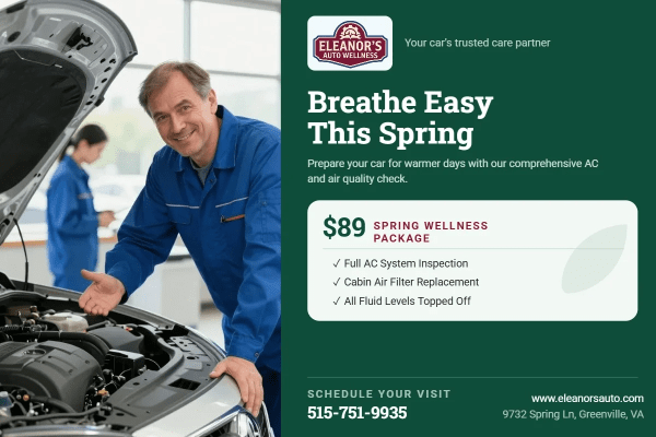 Seasonal Maintenance Auto Repair Side 1 Image