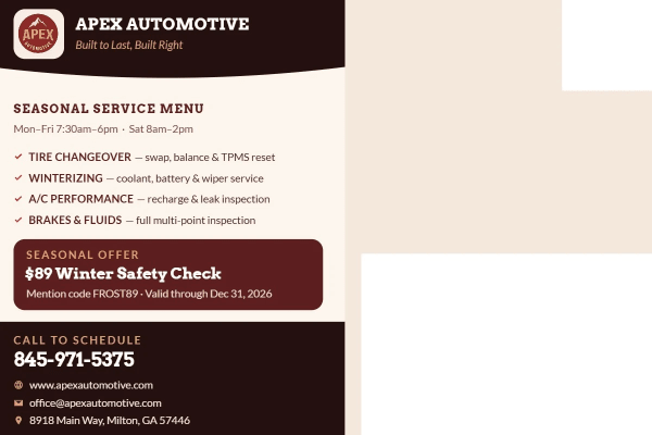 Seasonal Maintenance Auto Repair Side 2 Image