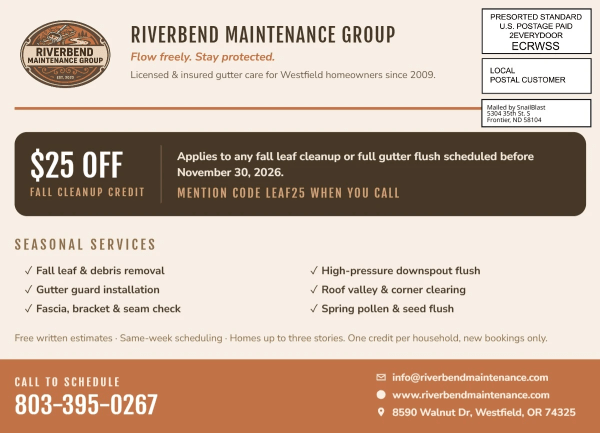 Seasonal Promotion Gutter Cleaning Side 2 Image