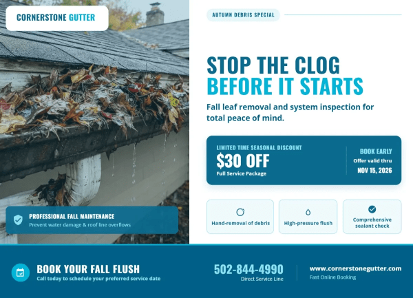 Seasonal Promotion Gutter Cleaning Side 1 Image