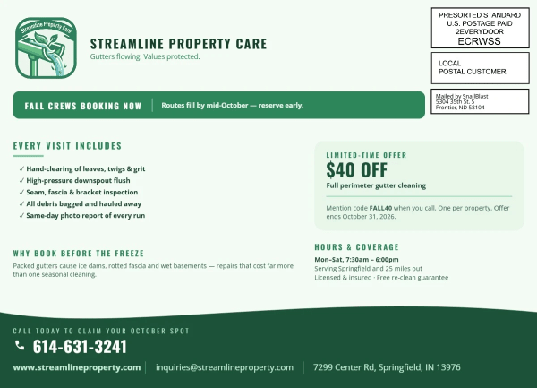 Seasonal Promotion Gutter Cleaning Side 2 Image