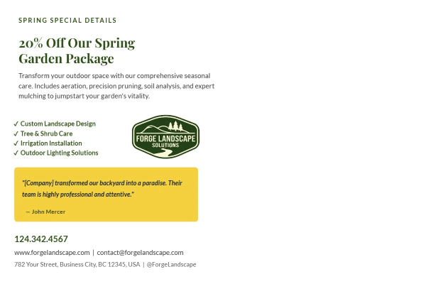 Seasonal Promotion Landscaping Side 2 Image