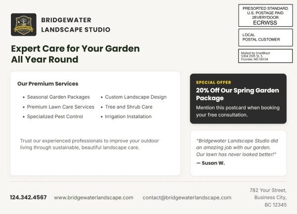Seasonal Promotion Landscaping Side 2 Image