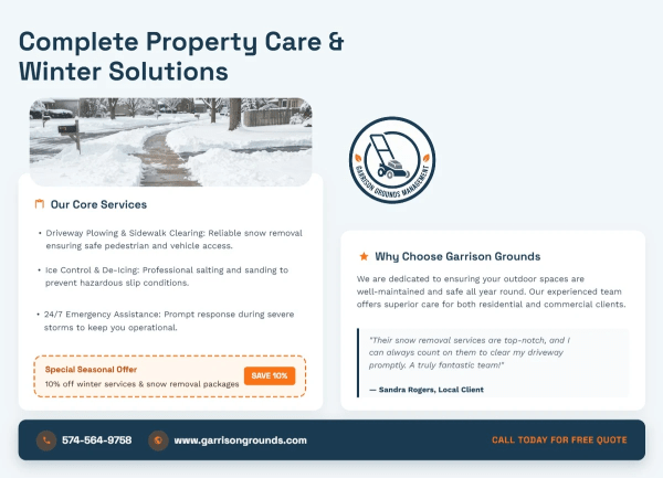 Snow Removal Lawn Care Side 2 Image