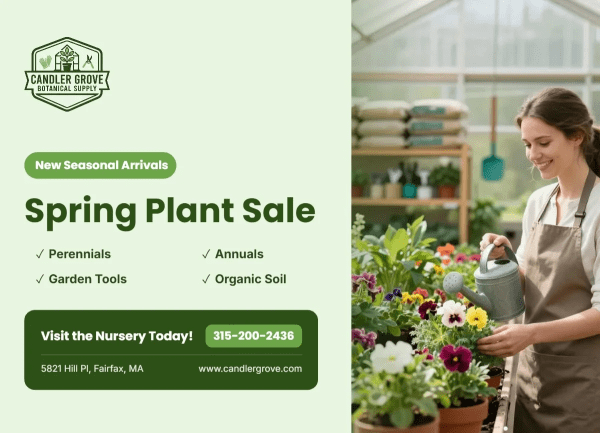 Spring Plant Sale Greenhouse Side 1 Image
